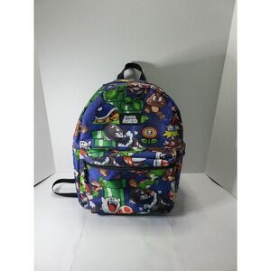 Nintendo Super Mario Bros Kids Backpack‎ 16" Book Bag All Over Print
